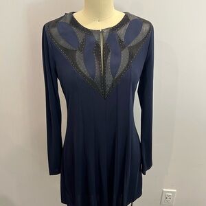 BCBGMaxAzria Black and Navy Dress